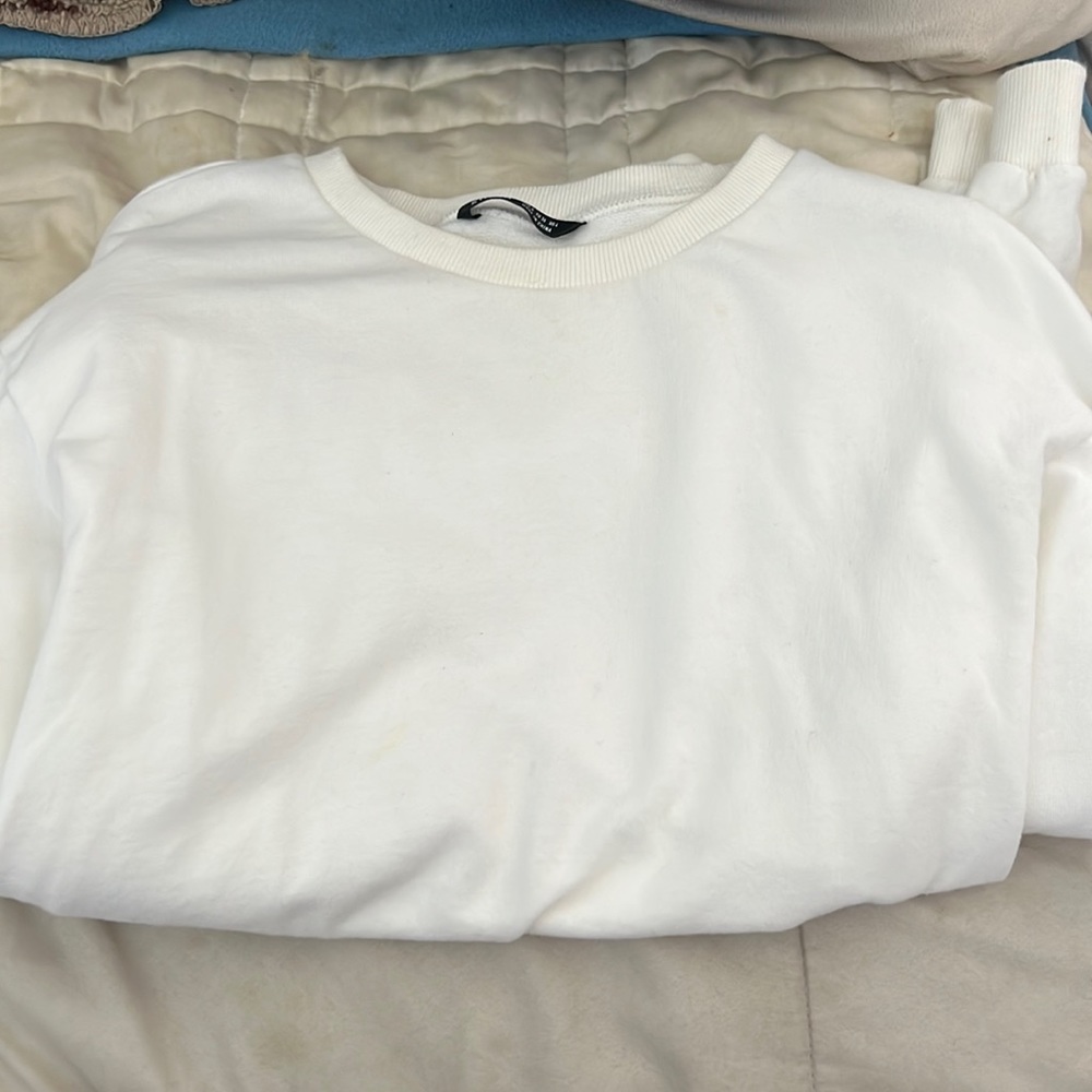 White long sleeve sweater from shein! Lightweight can pass of as a shirt